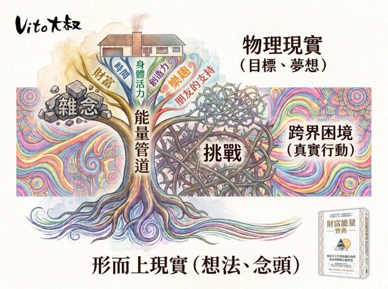 《財富能量寶典》圖解：從形而上現實跨越跨界困境到物理現實的六種能量