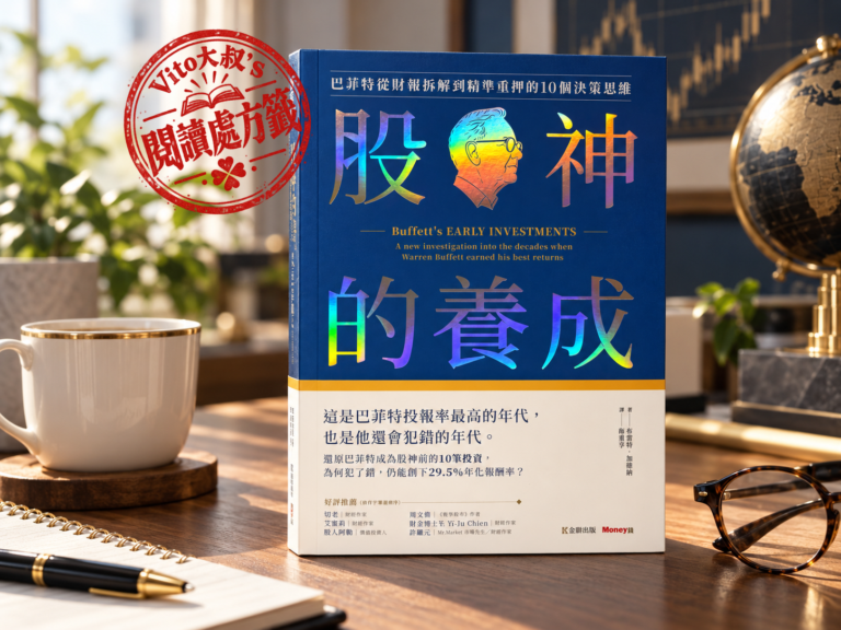 《股神的養成》書封：巴菲特從財報拆解到精準重押的10個決策思維｜Vito大叔閱讀處方籤